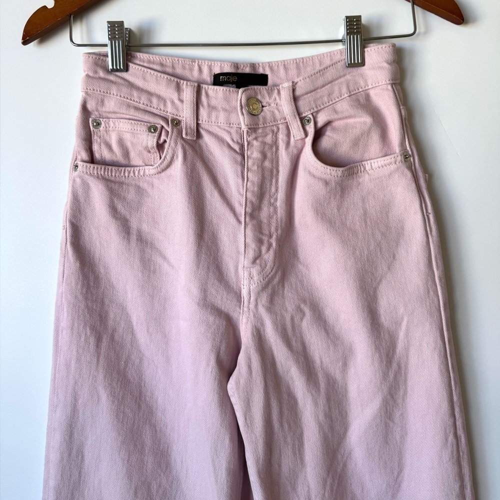 Maje pink wide leg jeans - Picture 5 of 13